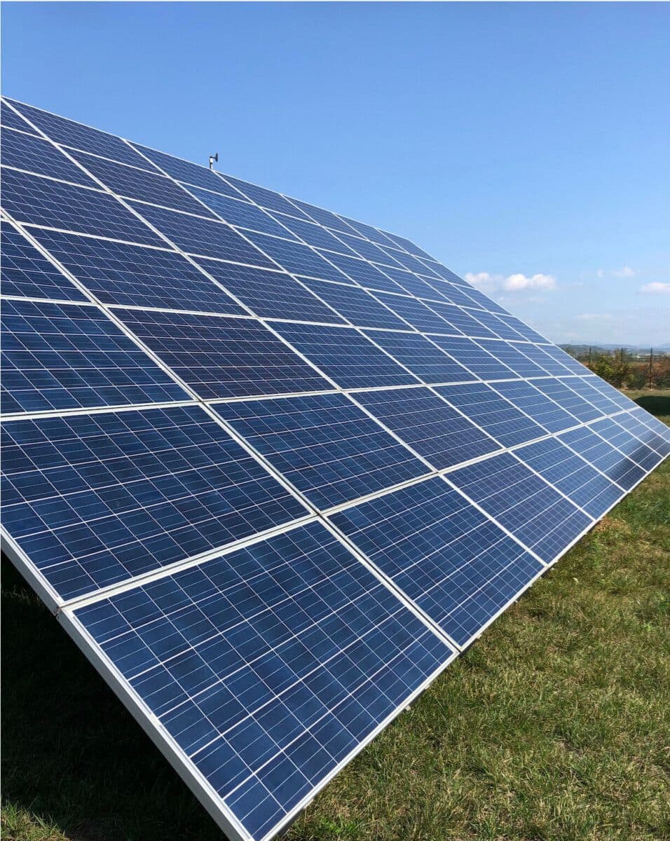 Geothermal combined with solar panels
