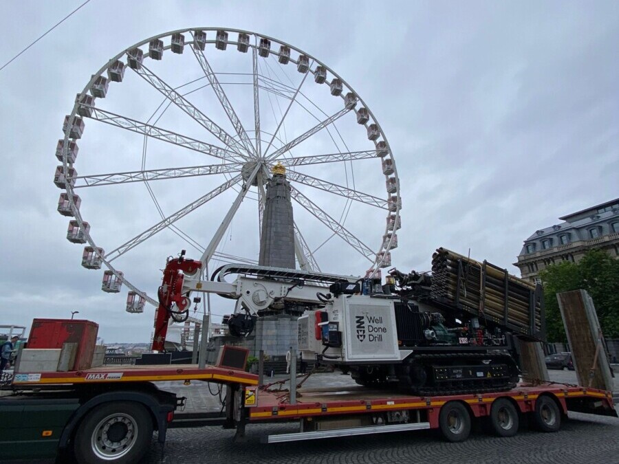 Geothermische boringen in een Brusselse wijk