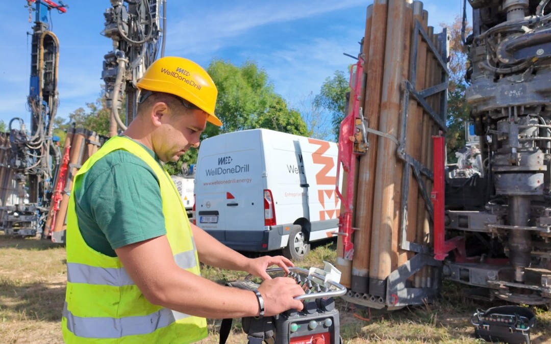 Geothermal installations in a castle in Gembloux